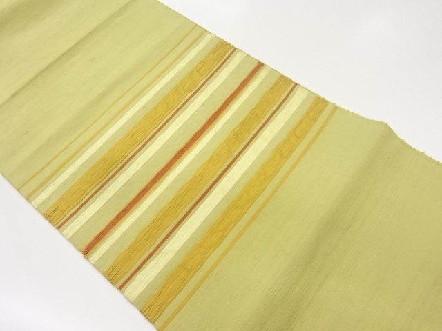 JAPANESE NAGOYA OBI / TSUMUGI / MATELASSE / WOVEN STRIPE